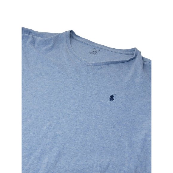Polo Ralph Lauren V Neck Powder Blue Tee Shirt Short Sleeves‎ Size Large Men's - Picture 1 of 5